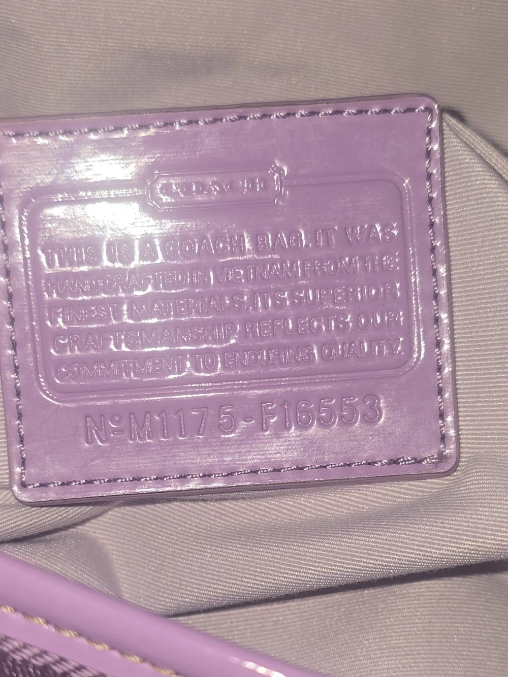 Coach lilac slip
